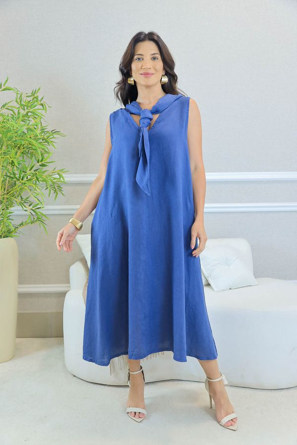 VESTIDO KIMBERLI MARINHO - Loja Linho Italiano