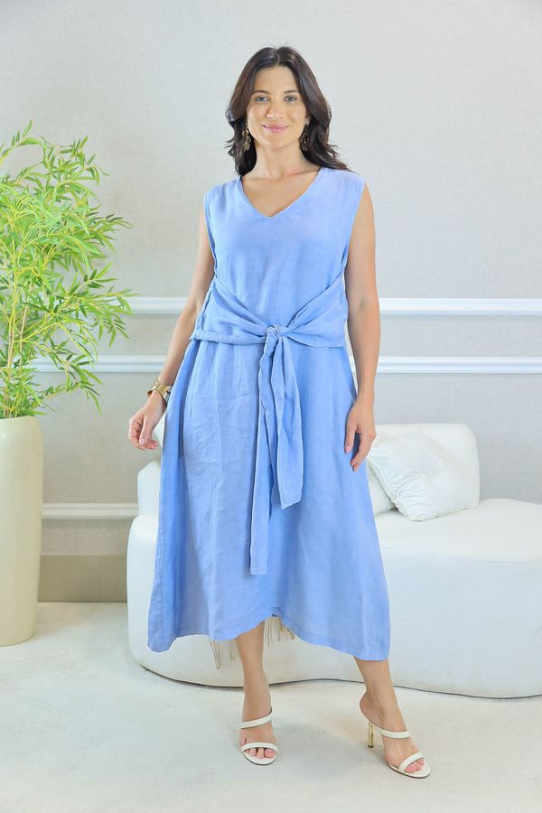 VESTIDO TASHA JEANS - Loja Linho Italiano