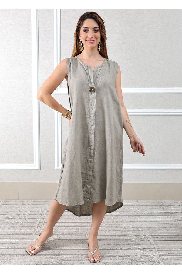Vestido Polly Linho Italiano Fendi - Loja Linho Italiano