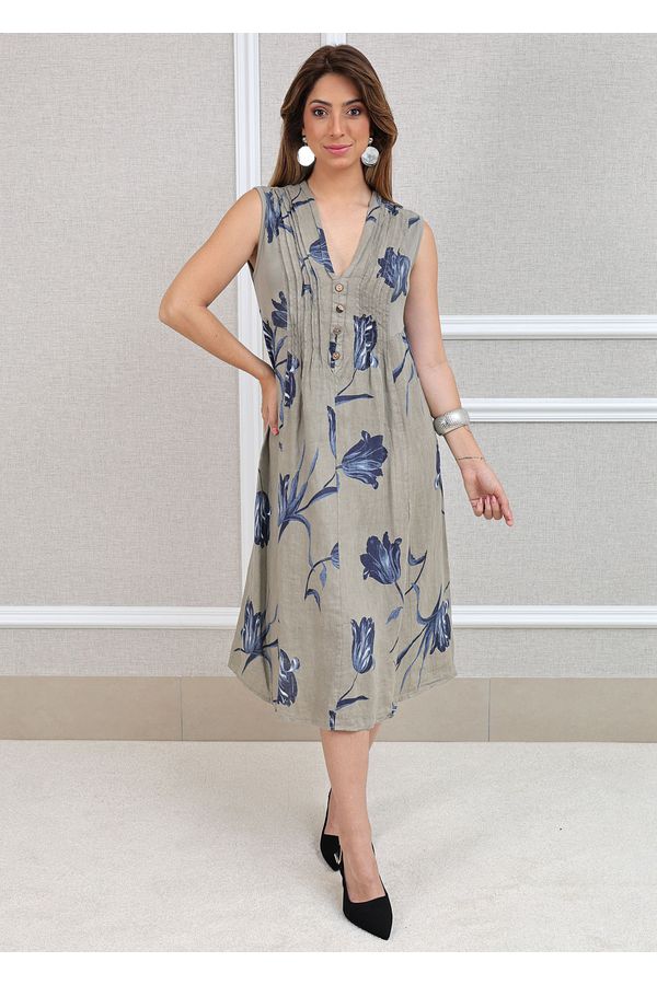 Vestido Manu Linho Italiano Fendi - Loja Linho Italiano