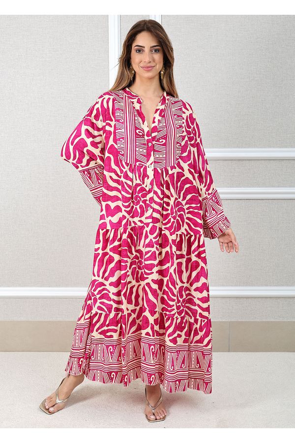 Vestido Moana Viscose Italiana Pink - Loja Linho Italiano