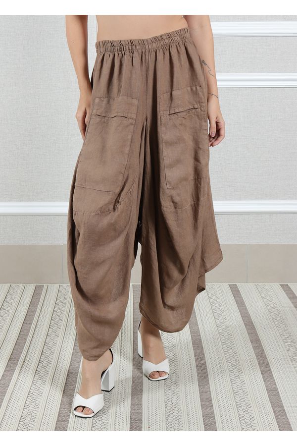 Calça Saruel Linho Italiano Chocolate - Loja Linho Italiano