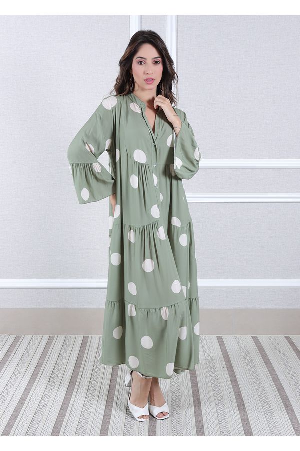 Vestido Bianca Viscose Italiana Militar - Loja Linho Italiano