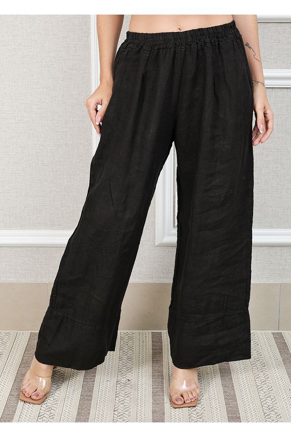 Calça Zara Linho Italiano Preto - Loja Linho Italiano