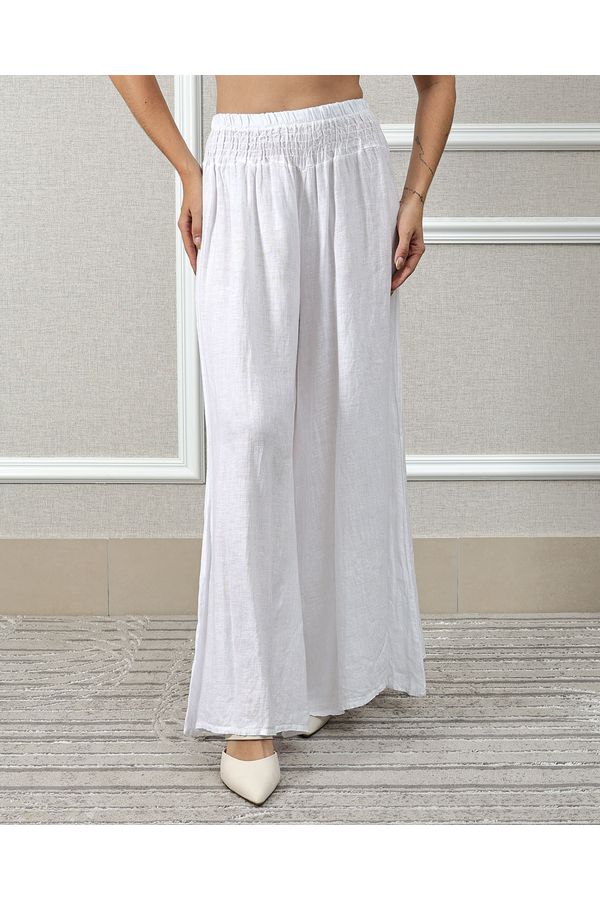 Calça Karina Linho Italiano Branco - Loja Linho Italiano