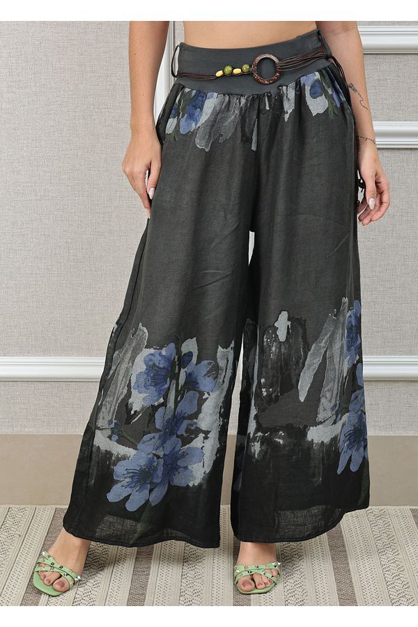 Calça Andrea Linho Italiano Chumbo - Loja Linho Italiano