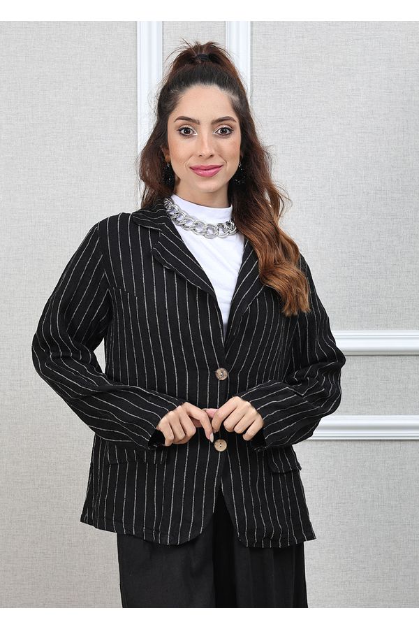 Blazer Daniele Linho Italiano Preto - Loja Linho Italiano