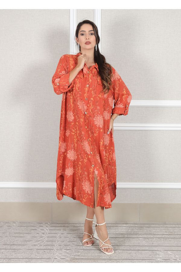 Chemise Agnes Linho Italiano Terracota - Loja Linho Italiano
