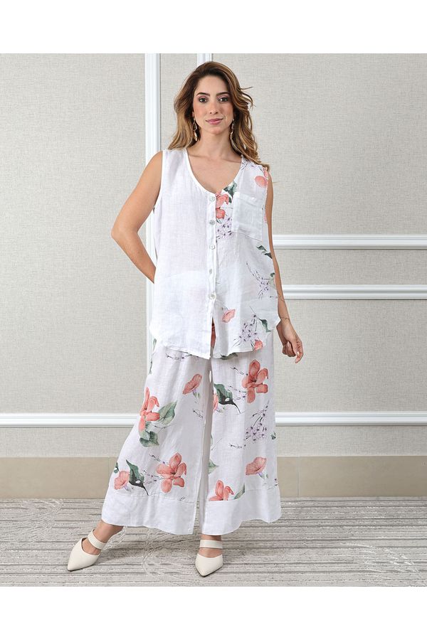 Conjunto Marisol Linho Italiano Branco - Loja Linho Italiano