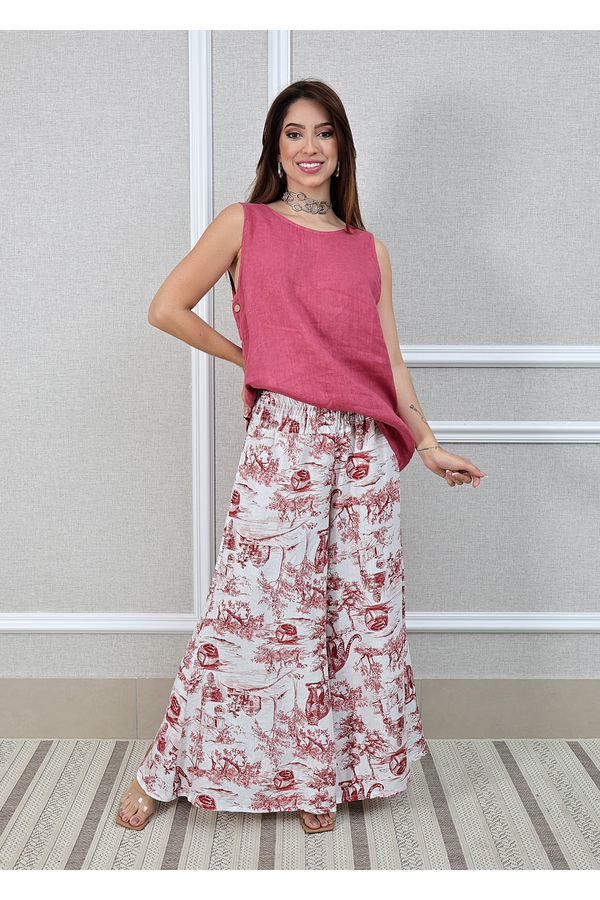 Conjunto Dior Linho Italiano Magenta - Loja Linho Italiano