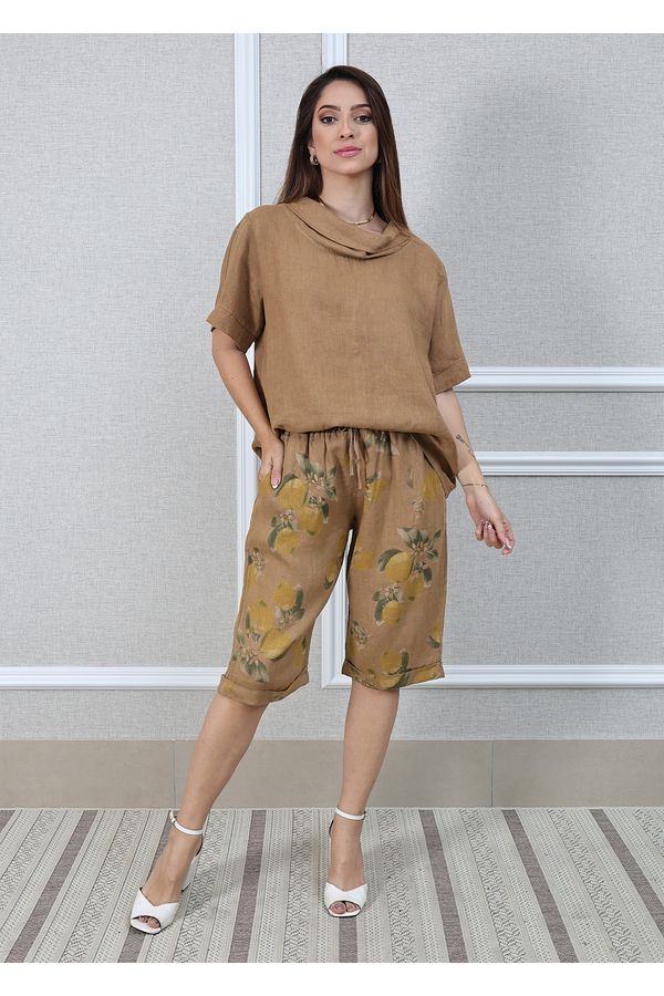 Conjunto Julia Linho Italiano Coleção Positano Car... - Loja Linho Italiano
