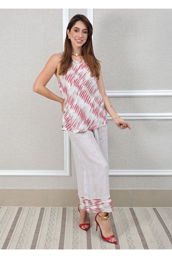 Conjunto Matilde Linho Italiano Gelo - Loja Linho Italiano