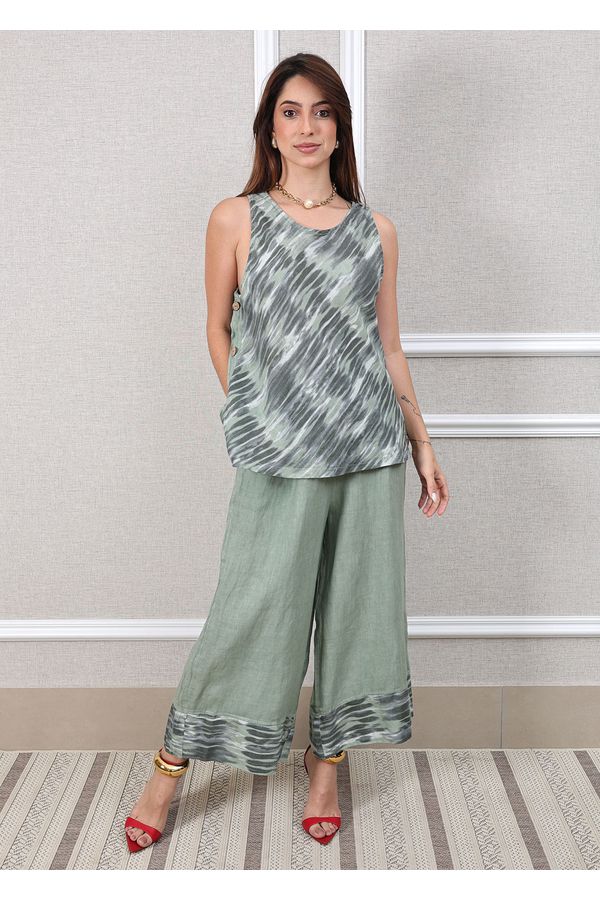 Conjunto Matilde Linho Italiano Verde Menta - Loja Linho Italiano