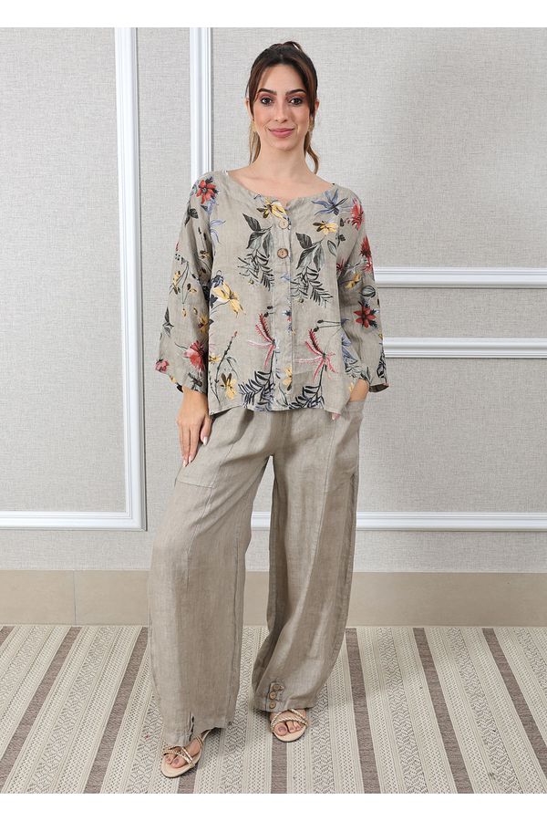 Conjunto Pamela Linho Italiano Fendi - Loja Linho Italiano