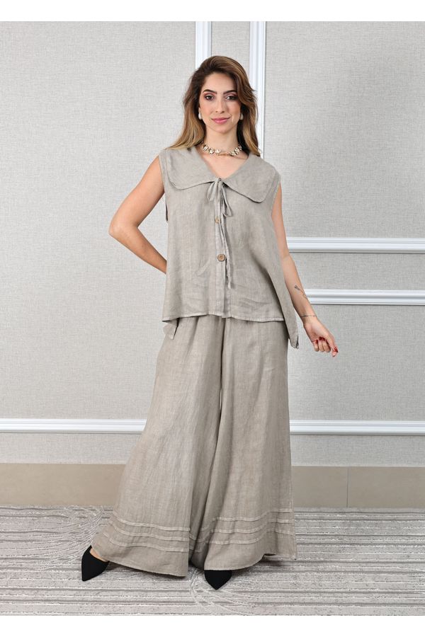 Conjunto Manuela Linho Italiano Fendi - Loja Linho Italiano
