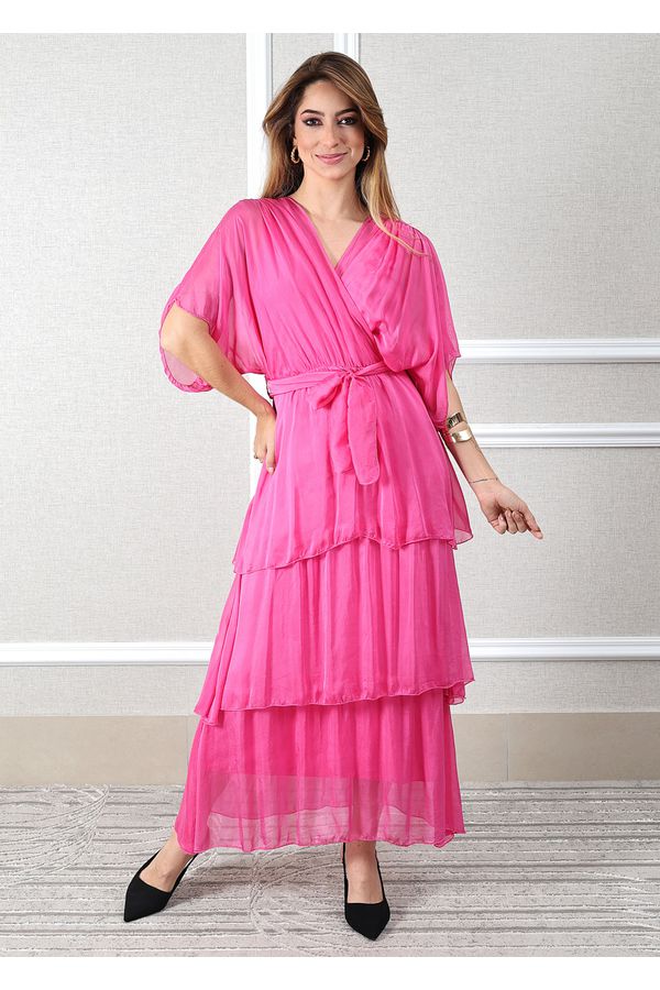 Vestido Stella Seda Italiana Pink - Loja Linho Italiano