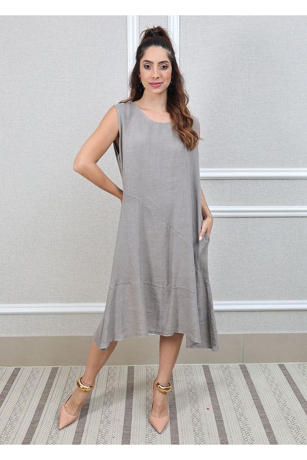 Vestido Lavinia Linho Italiano Fendi - Loja Linho Italiano