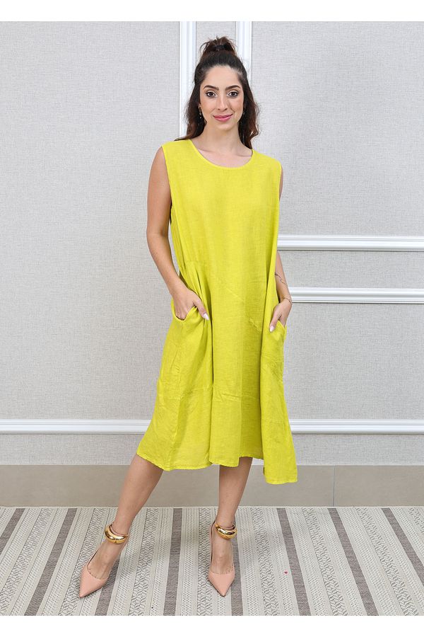 Vestido Lavinia Linho Italiano Bambu - Loja Linho Italiano