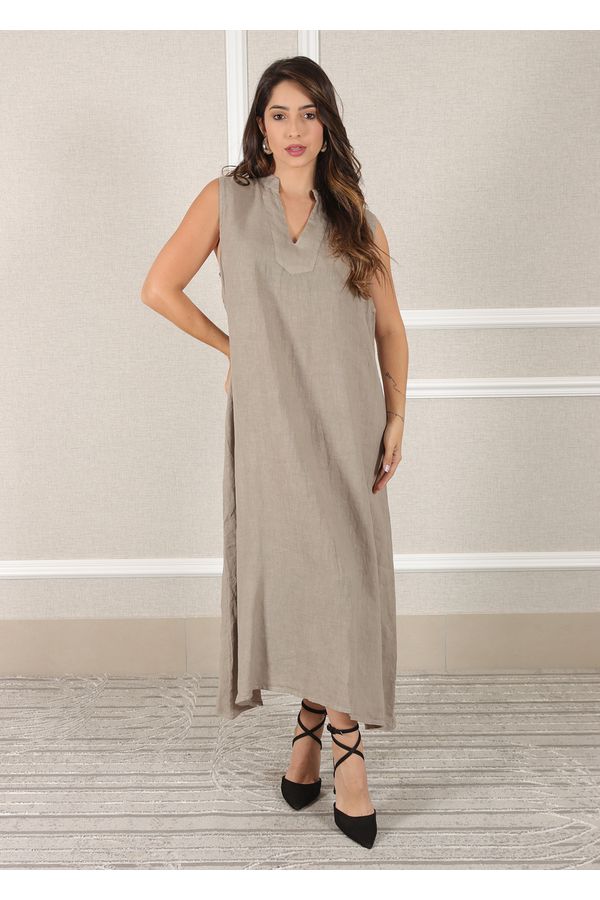 Vestido Luana Linho Italiano Fendi - Loja Linho Italiano