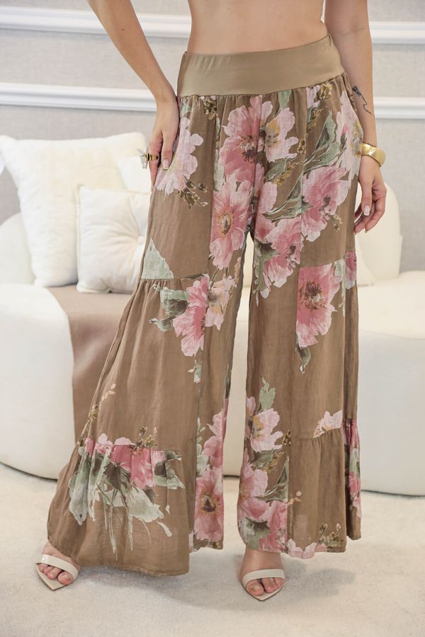CALÇA HELEN CARAMELO - Loja Linho Italiano