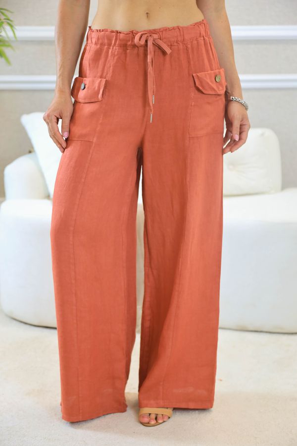 CALÇA KATARINA GOIABA - Loja Linho Italiano