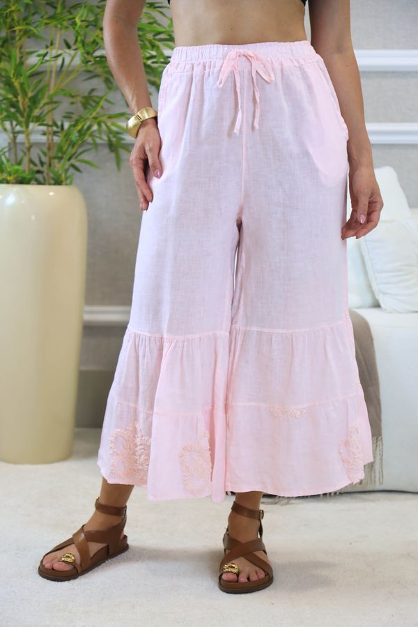 CALÇA ANNETTE ROSA BEBÊ - Loja Linho Italiano