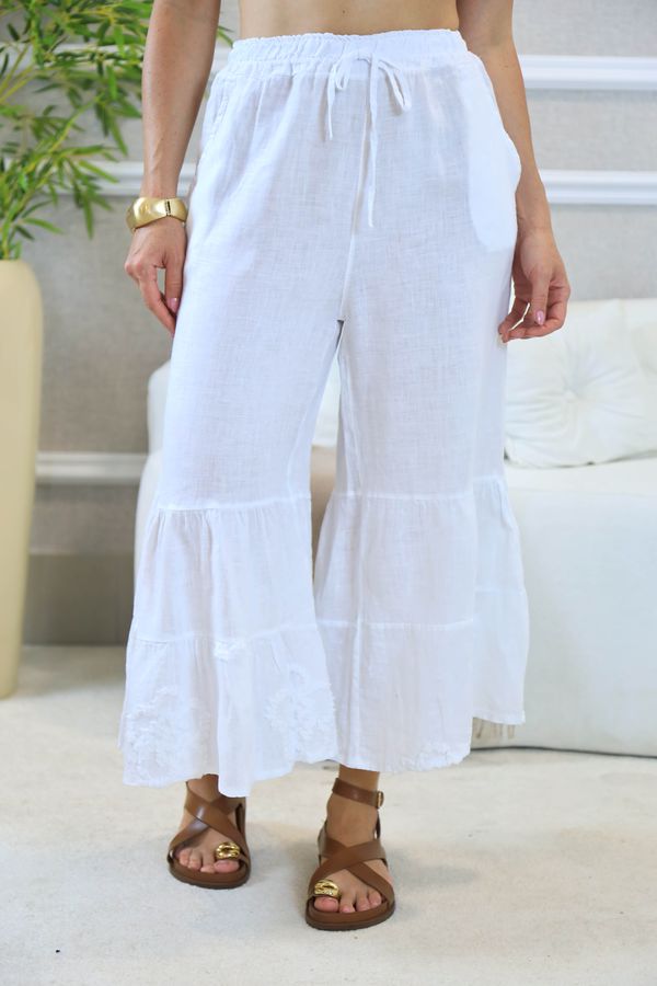 CALÇA ANNETTE BRANCO - Loja Linho Italiano