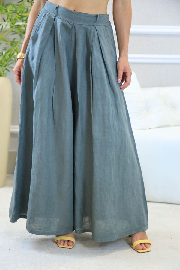 CALÇA PENELOPE MILITAR - Loja Linho Italiano