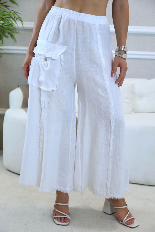 CALÇA SUZANY BRANCO - Loja Linho Italiano