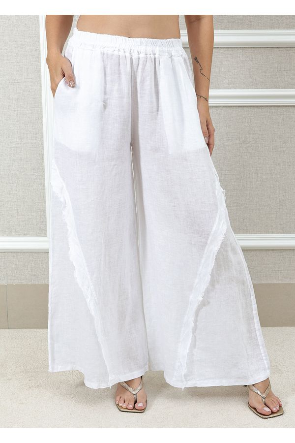 CALÇA SARA BRANCO - Loja Linho Italiano