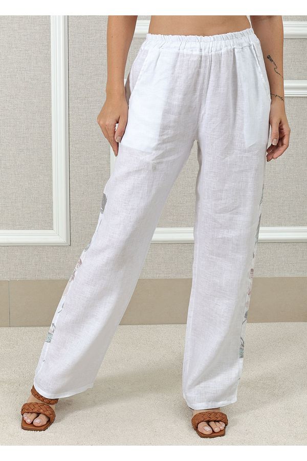 CALÇA NAIRA BRANCO - Loja Linho Italiano