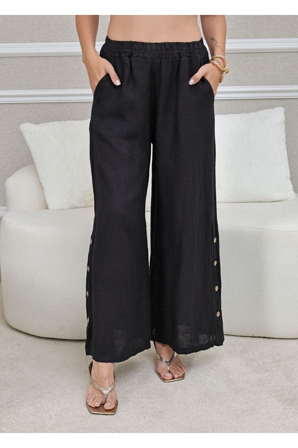 CALÇA ROSANA PRETO - Loja Linho Italiano