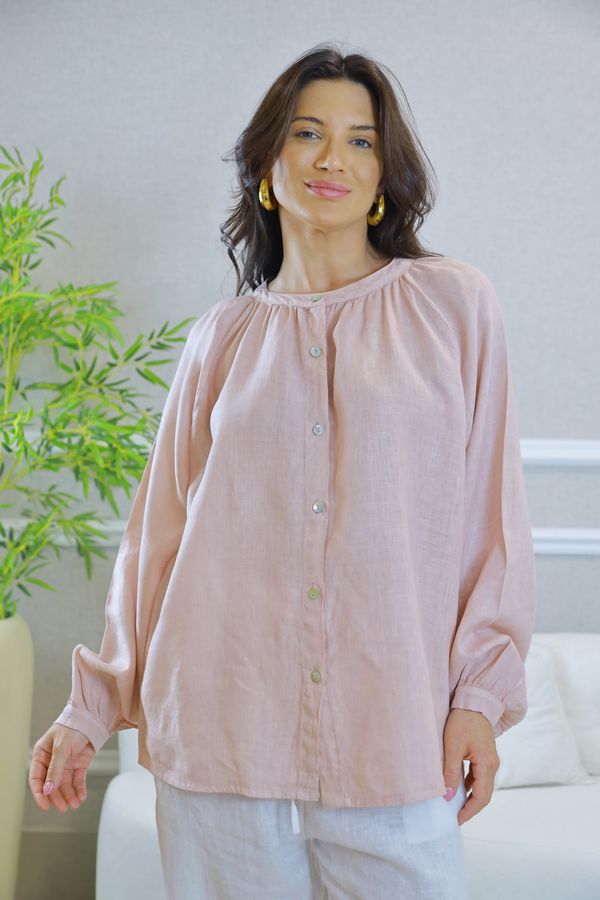 CAMISA EDWIGES ROSE - Loja Linho Italiano