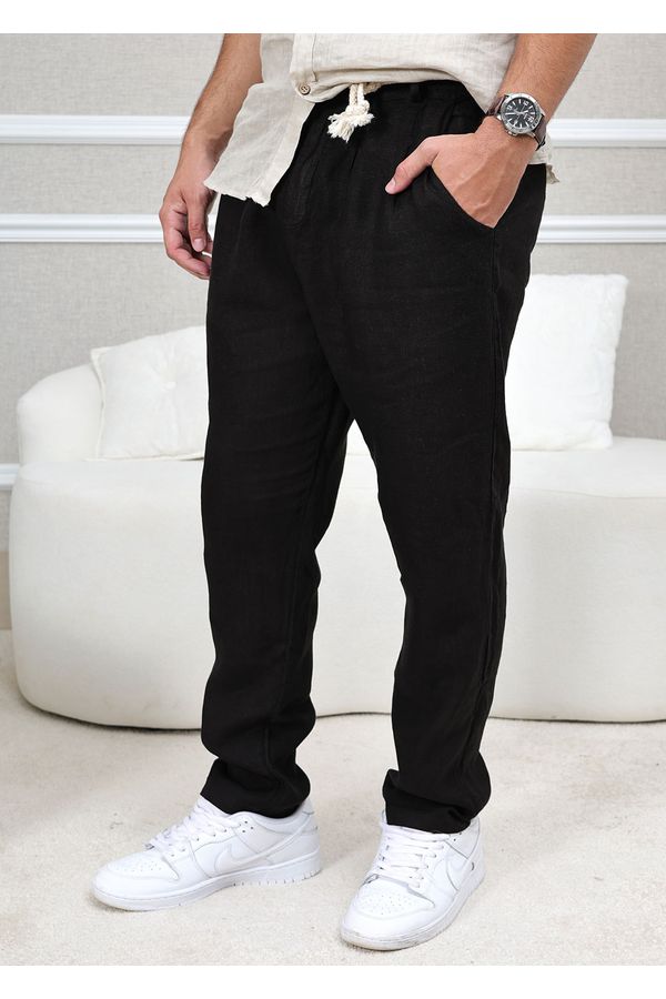 CALÇA DAVI MASCULINO PRETO - Loja Linho Italiano