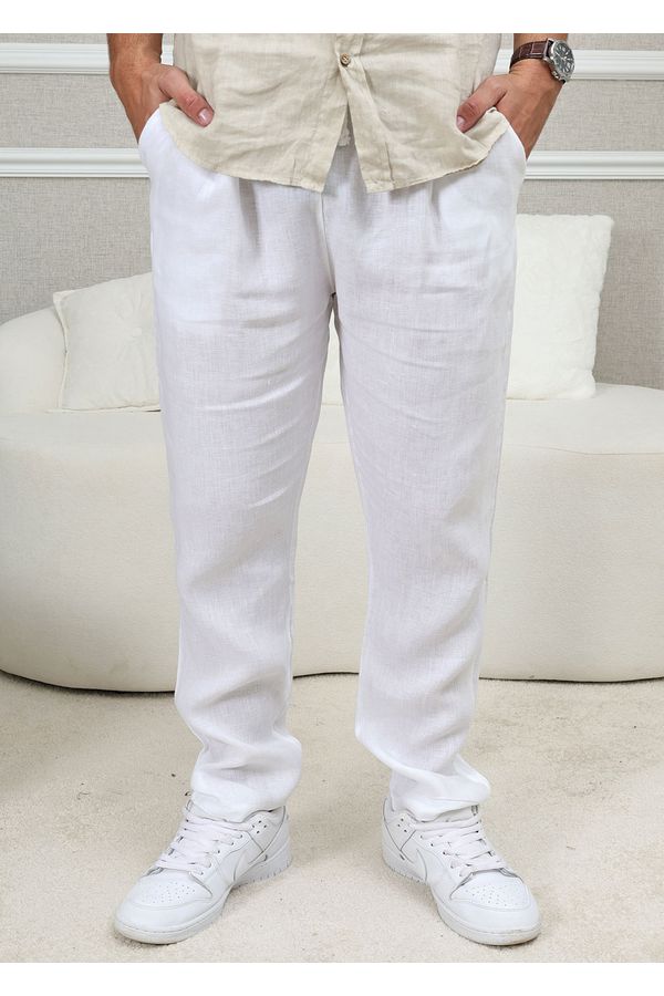 CALÇA RYAN MASCULINO BRANCO - Loja Linho Italiano