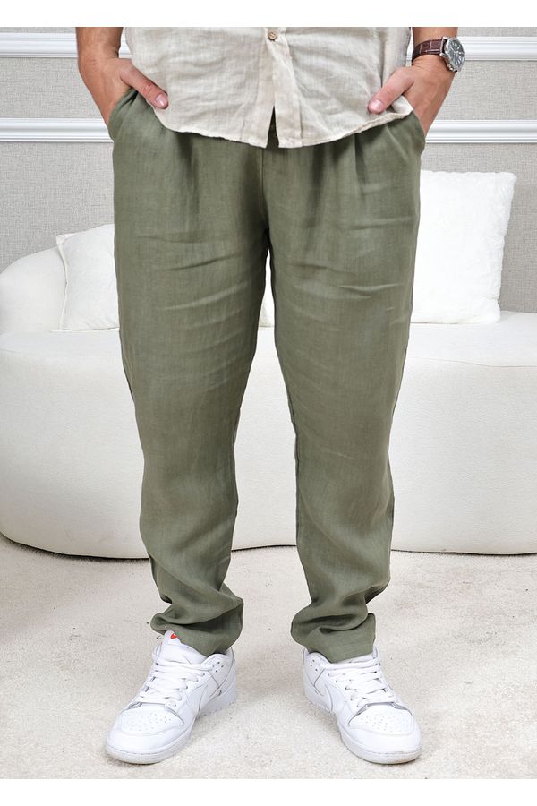 CALÇA RYAN MASCULINO VERDE MILITAR - Loja Linho Italiano