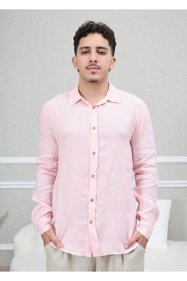 Camisa Masculina Manga Longa Samuel - Linho Italia... - Loja Linho Italiano