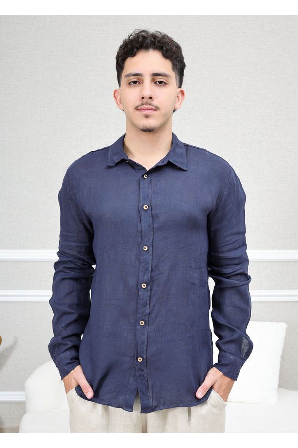 Camisa Masculina Manga Longa Samuel - Linho Italia... - Loja Linho Italiano