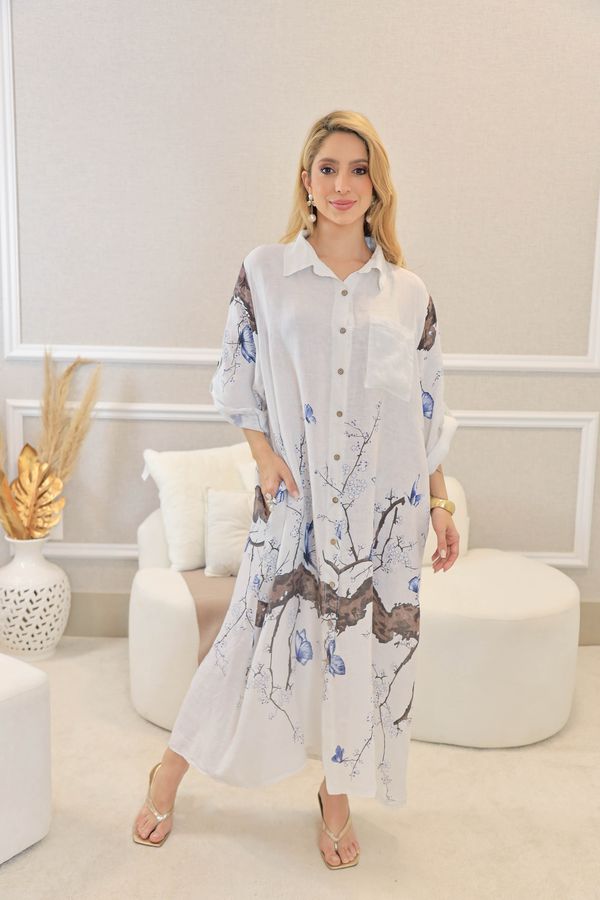 CHEMISE ARLETE BRANCO - Loja Linho Italiano