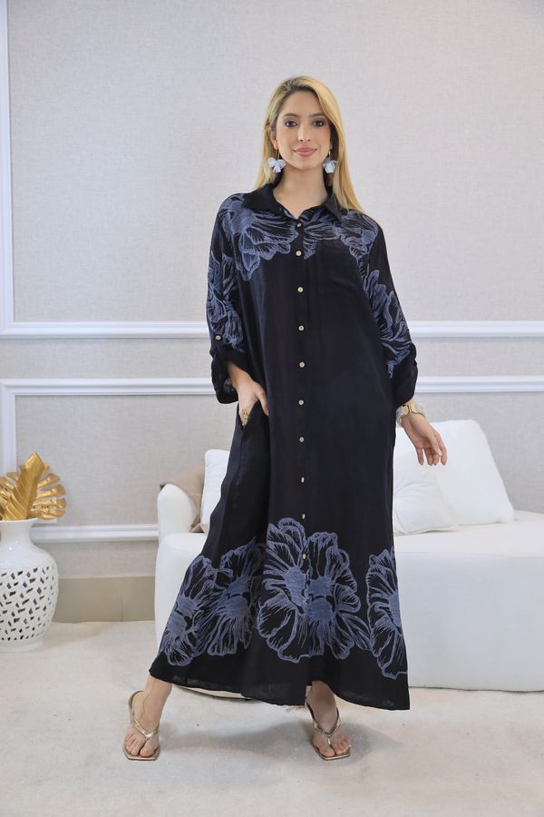 CHEMISE BERENICE PRETO - Loja Linho Italiano