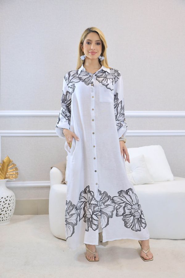 CHEMISE BERENICE BRANCO - Loja Linho Italiano