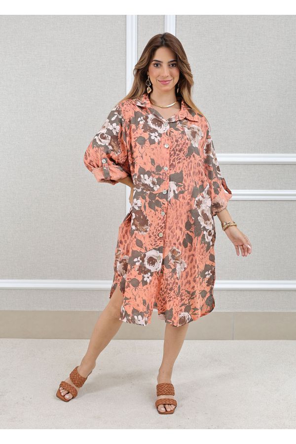 CHEMISE ISADORA GOIABA - Loja Linho Italiano