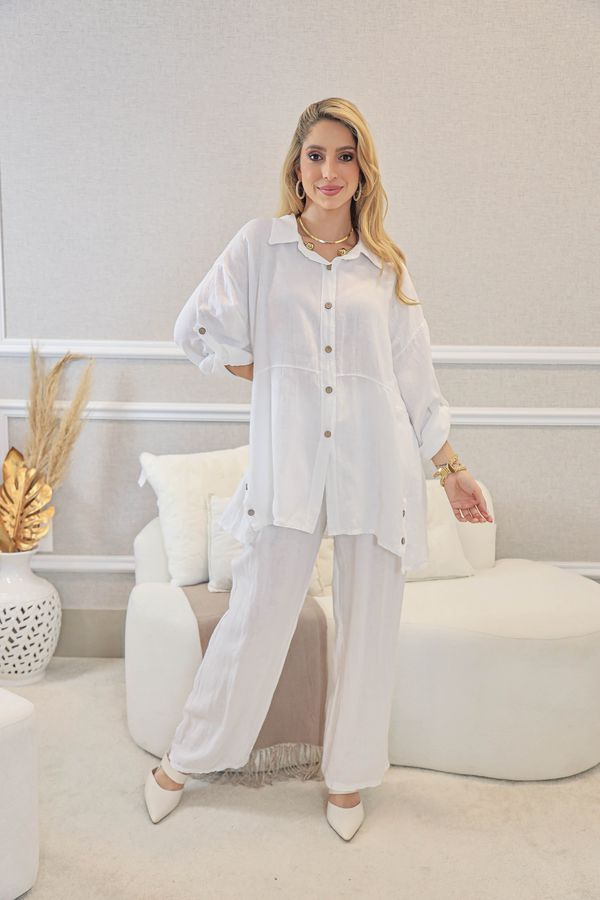 CONJUNTO PAULA BRANCO - Loja Linho Italiano