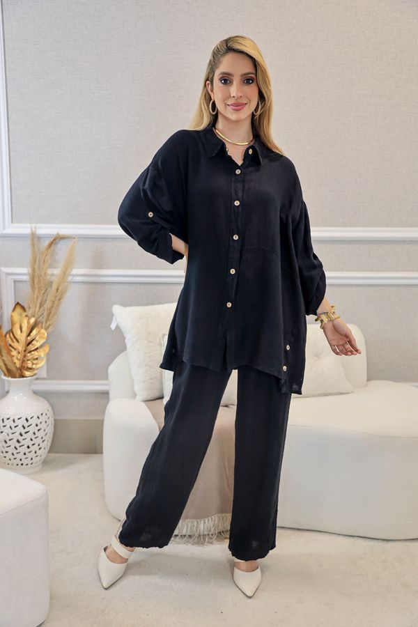 CONJUNTO PAULA PRETO - Loja Linho Italiano