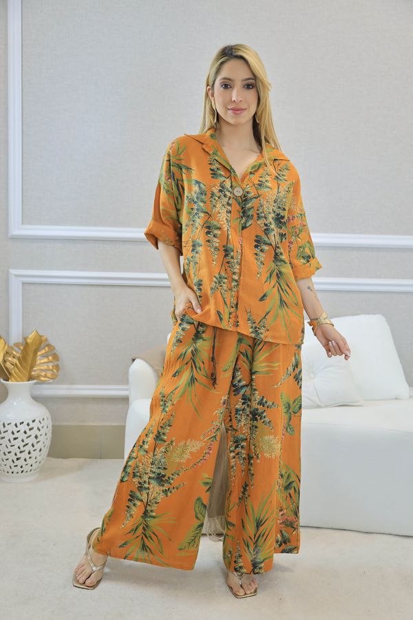CONJUNTO ISAURA TERRA COTA - Loja Linho Italiano