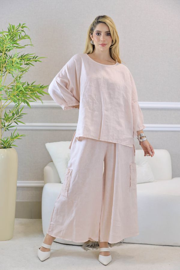 CONJUNTO NYRA ROSE - Loja Linho Italiano