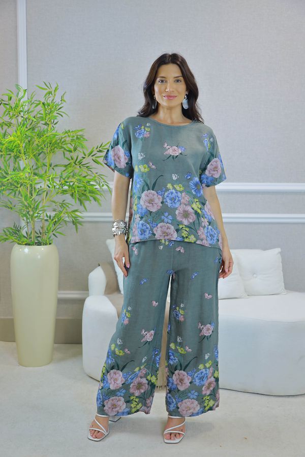 CONJUNTO ALICIA MILITAR - Loja Linho Italiano