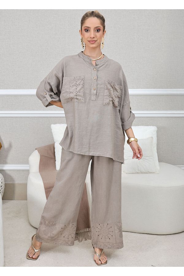 CONJUNTO SUZANA FENDI - Loja Linho Italiano