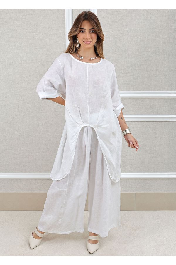 CONJUNTO ALINE BRANCO - Loja Linho Italiano