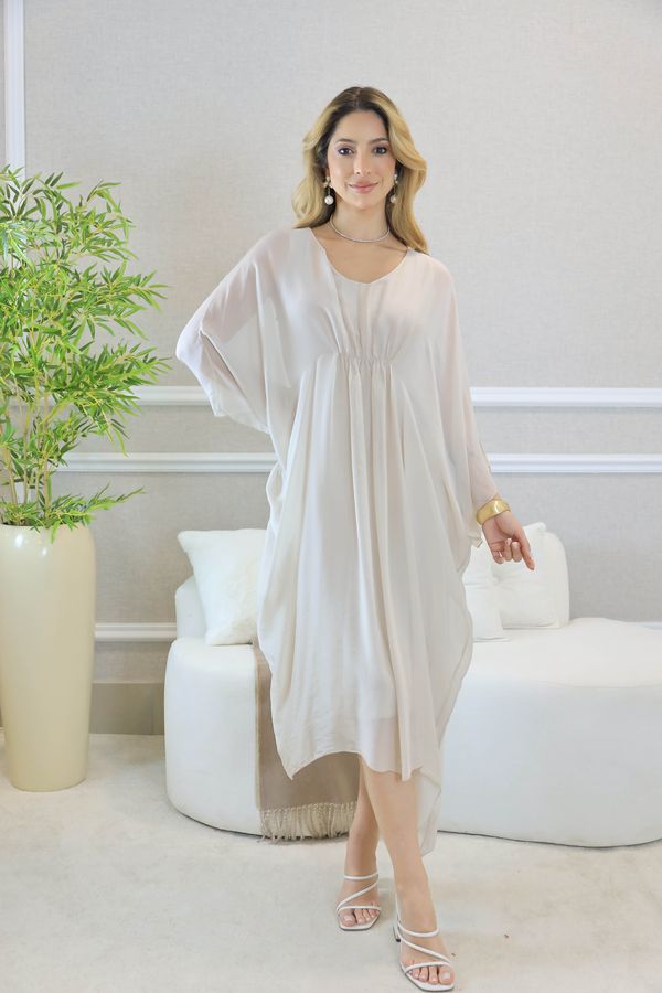 KAFTAN KEFERA BEGE - Loja Linho Italiano